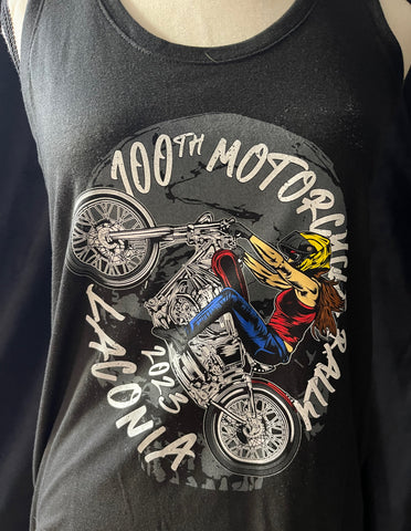 Racerback 100 year Motorcycle Rally logo