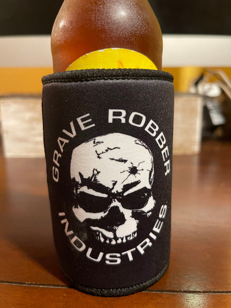 Koozie- Grave Robber Industries logo with Bald Eagle in American Flag colors 12oz drink or bottle holder