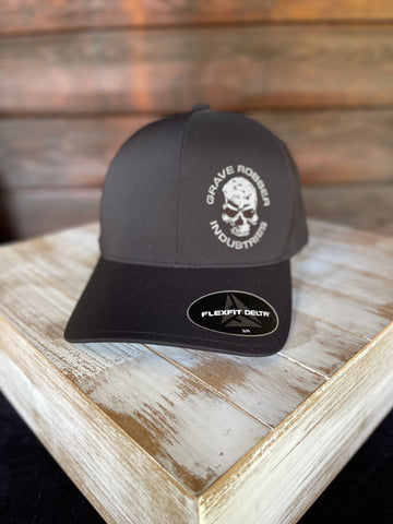 Cap - Flexfit Delta Water Resistant hat with Grave Robber Industries Logo