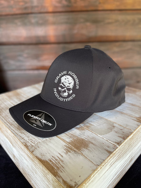 Cap - Flexfit Delta Water Resistant hat with Grave Robber Industries Logo