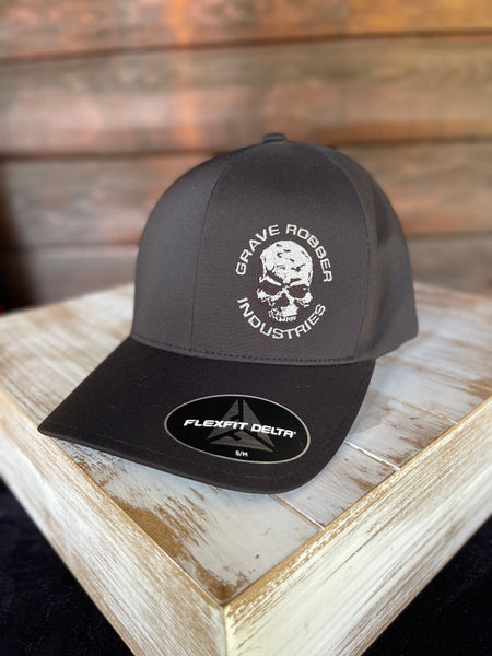 Cap - Flexfit Delta Water Resistant hat with Grave Robber Industries Logo