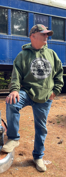 Hoodie - Pullover Military Green Second Amendment Logo