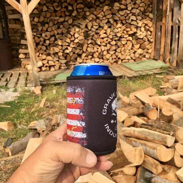 Koozies with Anerican Flag Respect/Freedom design